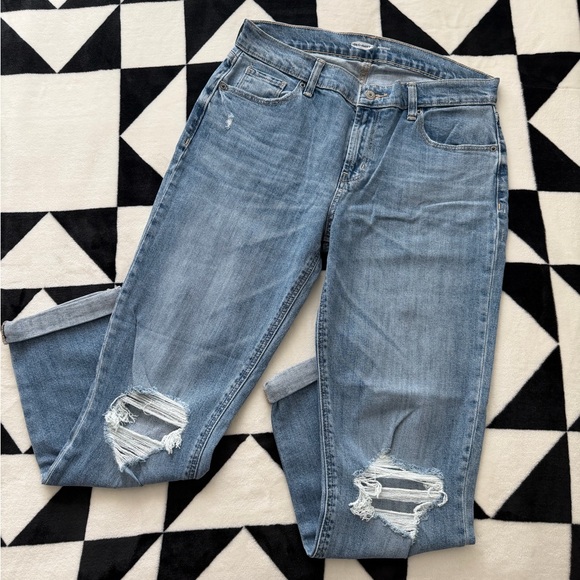 Old Navy Denim - Old Navy Light Blue Distressed Boyfriend Jeans